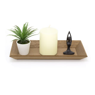 Large Contemporary Wooden Display Tray Candle Tray | Trinket Tray Jewellery Dish | Rectangle Wood Display Dish