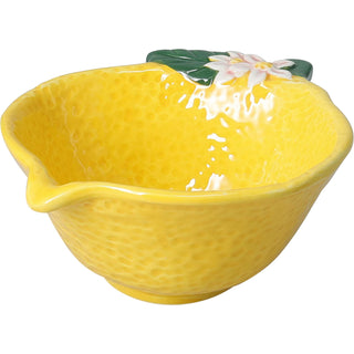 Lemon Shaped Snack Bowl, 200ml Ceramic Serving Bowl, Nibbles Dish - 12cm