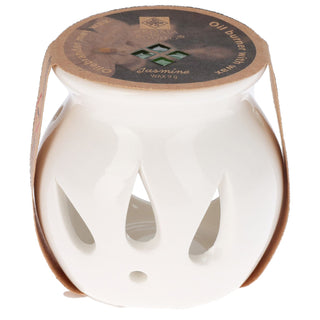 Ceramic Wax Burner & Scented Melt | Tealight Holder & Essential Oil Burner - 8cm