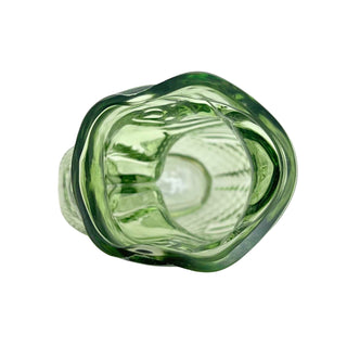 Green Glass Fish Jug, 20cm Coloured Glass Pitcher Vase Nautical Fish Ornament