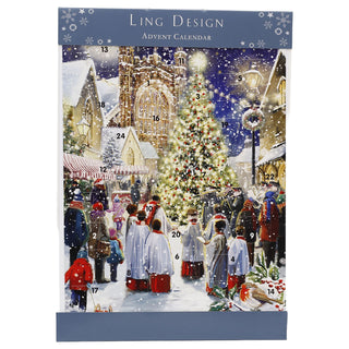 Christmas Eve Advent Calendar, 33.5cm Christmas Choir Design
