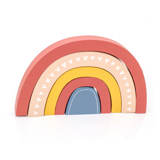 Childrens Wood Rainbow Ornament | Stacking Rainbow Decoration For Kids Room