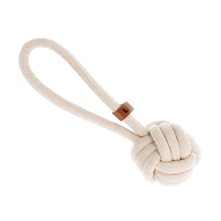 Cream Rope Dog Chew Toy | Rope Knot Pull Toy Tug Of War Toy For Dogs