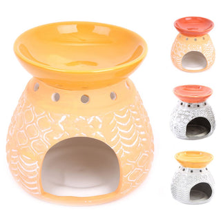 Kasbah Essential Oil Fragrance Burner | Oil Burner Tealight Candle Holder | Aromatherapy Lamp - Colour Varies One Supplied