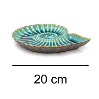 Nautical Decorative Display Dish | Ammonite Fossil Trinket Jewellery Dish