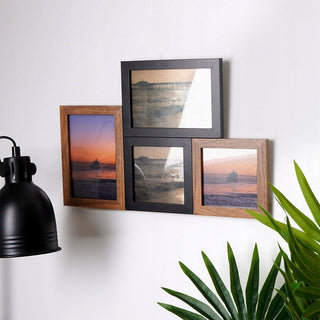 4 Multi Aperture Two Tone Photo Frame | Wall-Mounted Collage Picture Frame