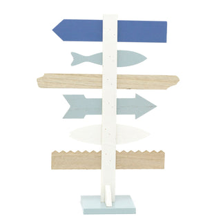 41cm Wooden Beach Free Standing Arrow Sign | Nautical Decoration, Home Decoration