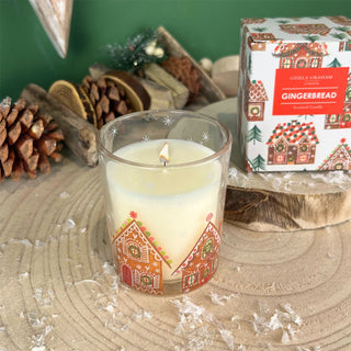 Gingerbread House Christmas Candle | Gingerbread Scented Candle Holder - 7cm