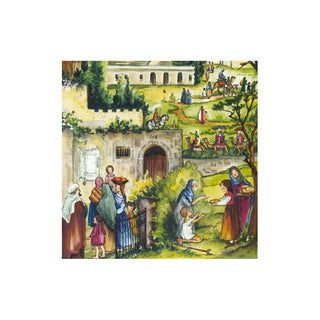 In the Holy Land Scene Freestanding Traditional Christmas Paper Advent Calendar