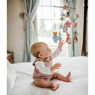 Peter Rabbit Wooden Mobile For Baby Cot | Peter Rabbit Crib Mobile Nursery Decor