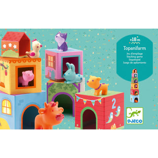 Djeco DJ09108 Topanifarm The Farm-tastic Stacking Game for Little Explorers