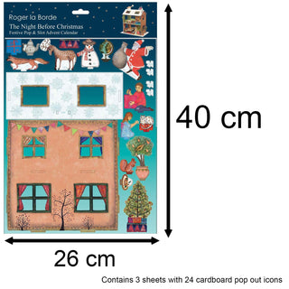 3D Christmas Advent Calendar The Night Before Christmas Pop & Slot Advent Calendar | Pop Up Advent Calendar Freestanding Advent Calendar | Advent Calendar House