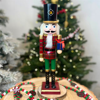 Traditional Christmas Nutcracker Soldier Wooden Figure with Moveable Parts 38cm