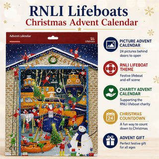 RNLI Lifeboats Christmas Advent Calendar, 24-Door Picture Calendar