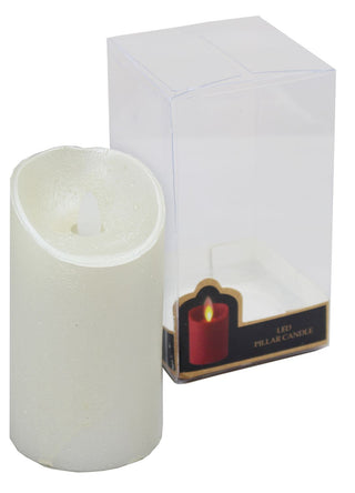 Battery Powered Light Up LED Pearl Flickering Flameless Christmas Candle