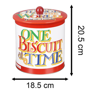 Emma Bridgewater Brighter World Biscuit Barrel | Airtight Round Biscuit Tin