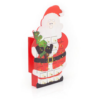 Wooden Father Christmas Santa Claus Advent Calendar With Drawers