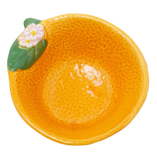 Orange Shaped Snack Bowl, 200ml Ceramic Serving Bowl, Nibbles Dish - 12cm