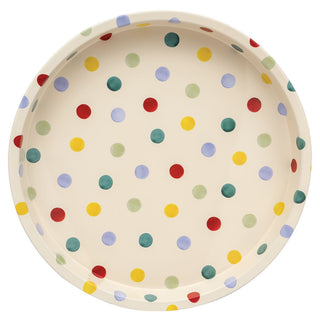 Emma Bridgewater Round Polka Dot Deep Well Tin Tray | Kitchen Serving Tray