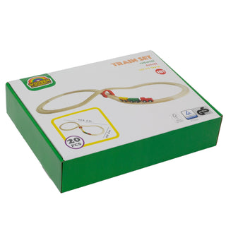 20 Piece Kids Wooden Train Set | My First Train Set Toy for Toddlers 102x42cm