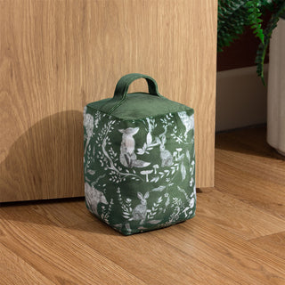 Buckthorn Evergreen Weighted Fabric Doorstop, 20cm Green Woodland Doorstop