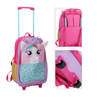 Childrens Unicorn Suitcase | Kids Travel Rucksack Cabin Bag Carry On Suitcase
