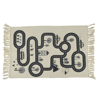 Childrens Road Map Rug | Area Rug For Kids Town City Highway Rug 80 X 120cm