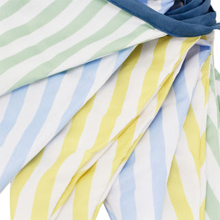 Striped Fabric Bunting 3.2m 12 Flag Pennant Banner Garden Party Decoration