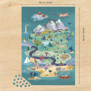 Janod Trip To Harmony Islands Puzzle | 1500 Piece Island Escape Jigsaw | Age 10+