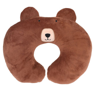 Childrens Neck Pillow Kids Travel Pillow Animal Plush Neck Support Pillow - Bear