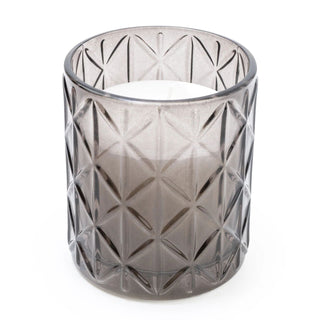 Woodsage & Sea Salt Scented Candle, 10cm Black Glass Jar with White Wax