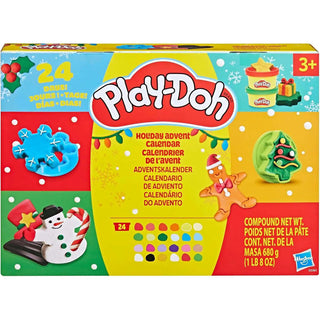 Play-Doh 24-Day Christmas Advent Calendar, 24 Cans, 16 Tools & Snowy Playmat
