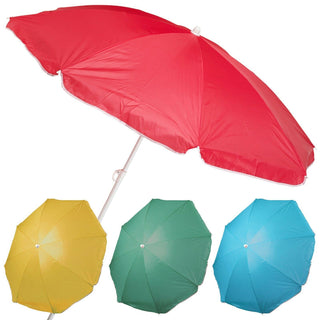 Beach Umbrella Sun Shade | Protective Sun Beach Parasol | Holiday Travel Beach Umbrella - Colour Varies One Supplied