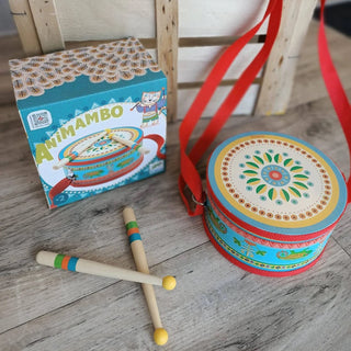 Djeco DJ06004 Animambo Hand Drum | Childrens Drum Kids Musical Instruments