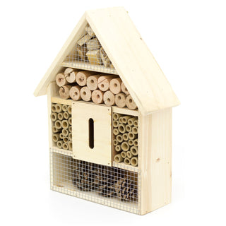 30cm Wooden Insect Hotel Wooden Insect House | Garden Bug Hotel Nesting Habitat For Bees, Butterflies, Ladybirds | Bug Houses For Garden