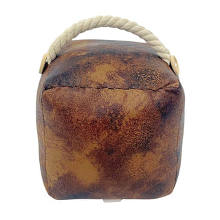 His Lordship Faux Leather Doorstop, 16cm Novelty Slogan Door Stop Rope Handle