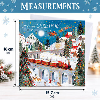 Christmas Delivery Advent Calendar Greetings Card, 24 Door Train Advent