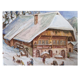 Christmas in the Alps 3D Panoramic Advent Calendar, Snowy Village Scene