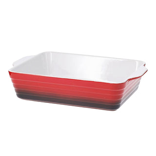 Medium Red Ombre Stoneware Baking Dish, 24x18x6.5cm Casserole Dish - 1.2L