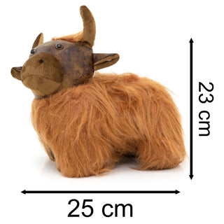 Angus Highland Cow Doorstop | Faux Leather Weighted Cow Animal Door Stop 1.8kg