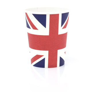 Pack Of 8 Union Jack Party Cups | Set Of 8 Great Britain Union Jack Paper Cups | Queens Platinum Jubilee Party Cups