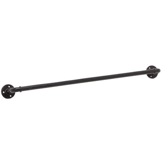 60cm Black Iron Bathroom Water Pipe Towel Rail | Wall Mounted Towel Bar Towel Holder | Industrial Pipe Towel Rack Bathroom Accessories