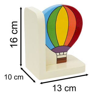 Pair Of Childrens Hot Air Balloon Bookends | Decorative Wooden Bookends For Kids