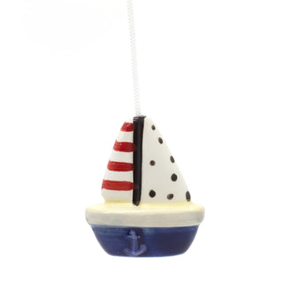 Nautical Light Pull Bathroom Decoration | Glazed Ceramic Light Switch Pull Cord | Seaside Nautical Decoration