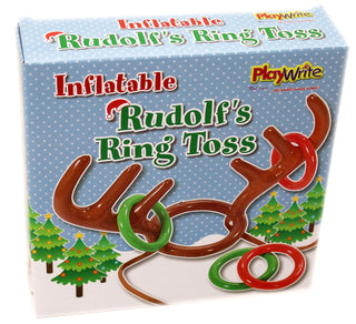 Inflatable Antler Hat Rudolf Reindeer Ring Toss Christmas Party Game