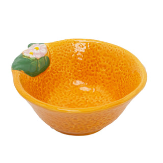 Orange Shaped Snack Bowl, 200ml Ceramic Serving Bowl, Nibbles Dish - 12cm