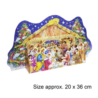 At the Christmas Manger | 3D Traditional Christmas Religious Advent Calendar
