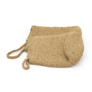 Set Of 2 Jute Hanging Storage Baskets | 2 Piece Jute Rope Woven Storage Bins | Wall Basket With Handles Decorative Baskets