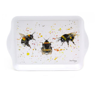 Bumble Bee Serving Tray | Melamine Kitchen Snack Tray Small Tea Coffee Tray 21cm