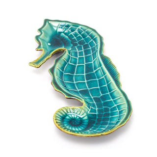 Teal Ombre Ceramic Seahorse Trinket Dish | Nautical Jewellery Dish trinket Tray